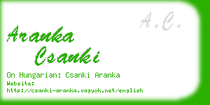 aranka csanki business card